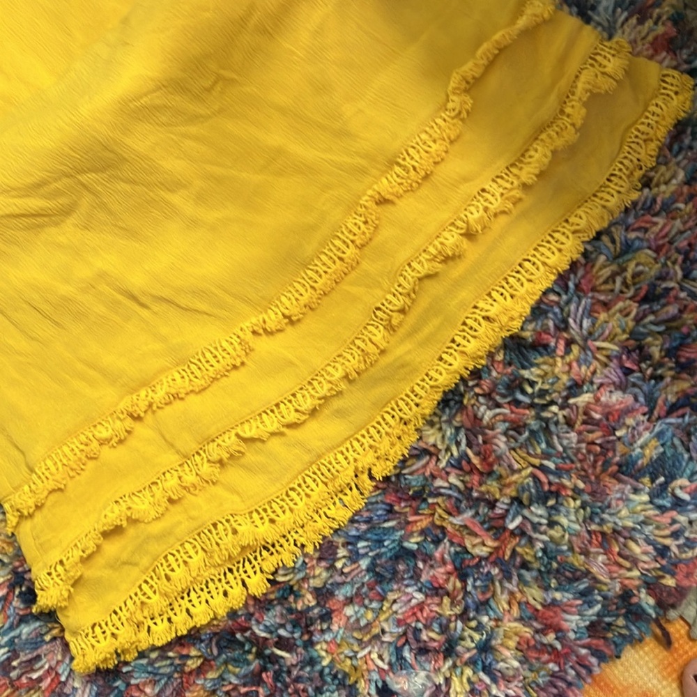 Lulu's Bright Yellow Short Sleeve Ruffle Hem Dress - Picture 3 of 9